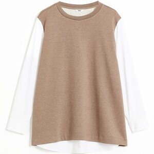 Mix-Media Blouse with Poplin Sleeves and Back Women’s Penningtons